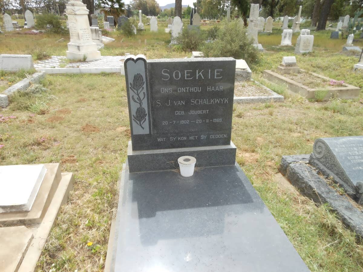 SCHALKWYK S.J., van nee JOUBERT 1902-1969