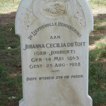 TOIT Johanna Cecilia, du nee JOUBERT 1863-1928