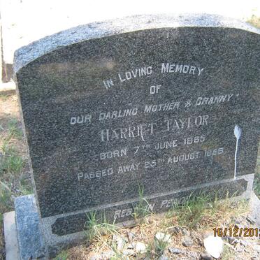 TAYLOR Harriet 1885-1968