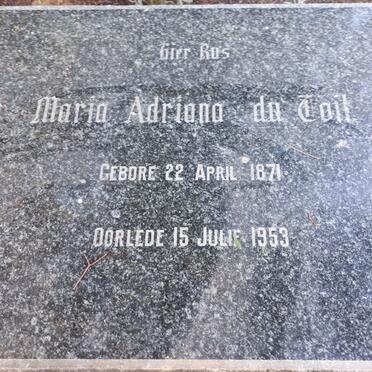 TOIT Maria Adriana, du 1871-1953