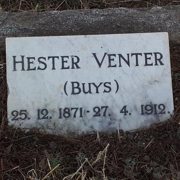 VENTER Hester nee BUYS 1871-1912