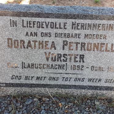 VORSTER Dorathea Petronella nee LABUSCHAGNE 1892-1938