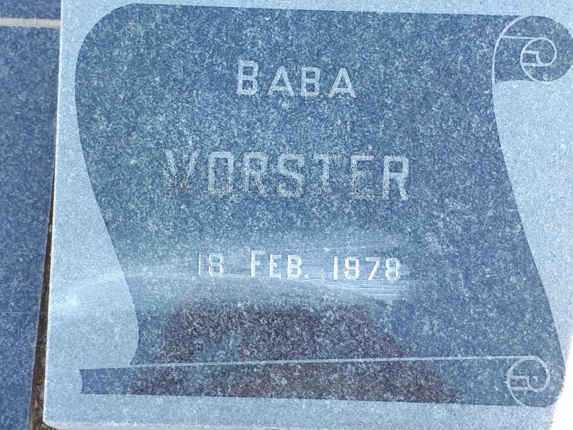 VORSTER Baba -1978