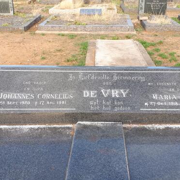 VRY Johannes Cornelius, de 1920-1981 &amp; Maria Louisa 1918-1978