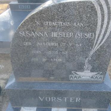 VORSTER Willem Stefanis 1865-1944 &amp; Susanna Hester MAGUIRE 1884-1962