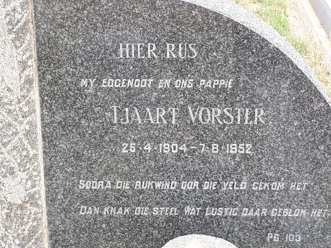 VORSTER Tjaart 1904-1952