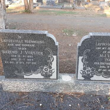 VORSTER Barend J. 1895-1984 &amp; M.J. COETSEE 1896-1960