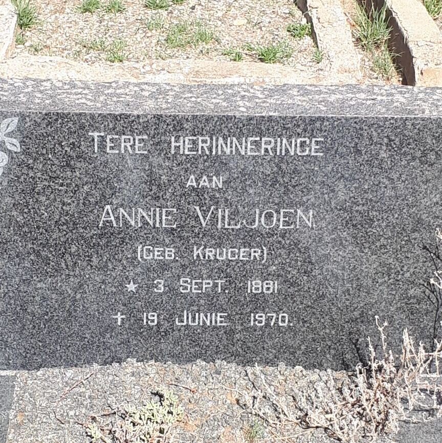 VILJOEN Annie nee KRUGER 1881-1970