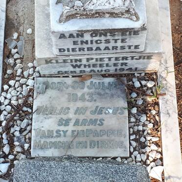 WHEELER Pietertjie 1941-1943