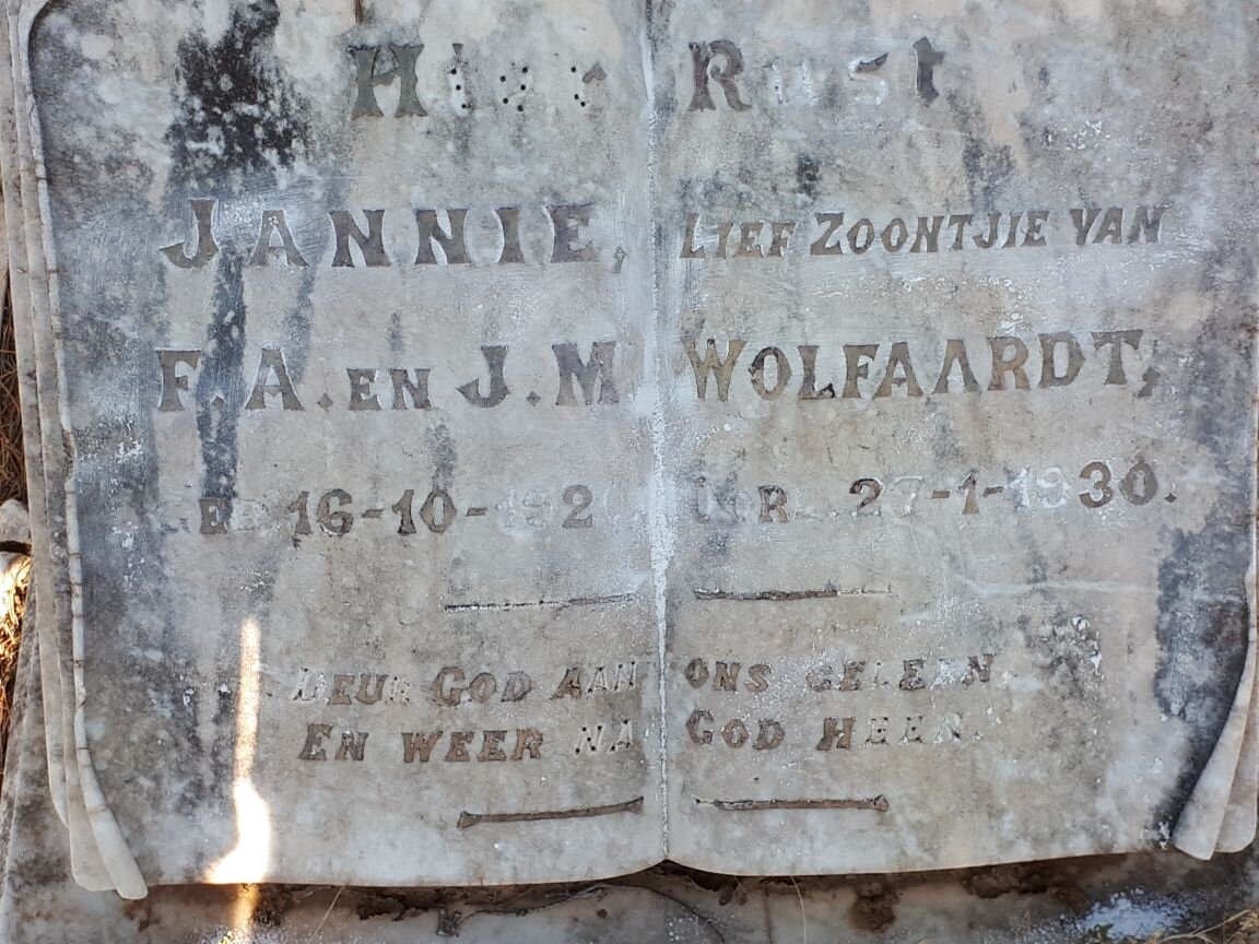 WOLFAARDT Jannie 1920-1930