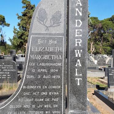 WALT Elizabeth Magrietha, van der nee LABUSCHAGNE 1904-1975