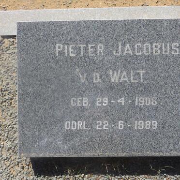 WALT Pieter Jacobus, v.d. 1906-1989