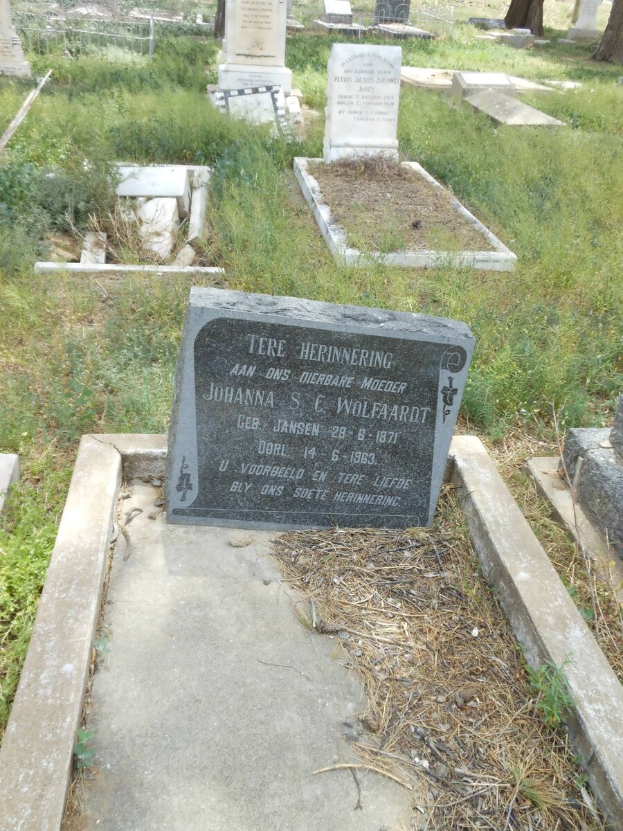 WOLFAARDT Johanna S.C. nee JANSEN 1871-1963