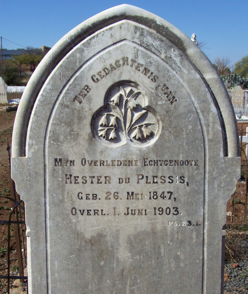 PLESSIS Hester, du 1847-1903