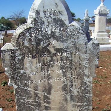 KELBRICK Rebecca nee DAVIES 1849-1903