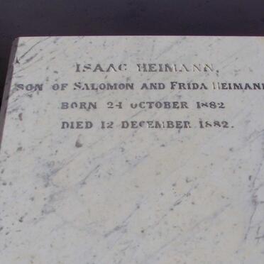 HEIMANN Isaac 1882-1882