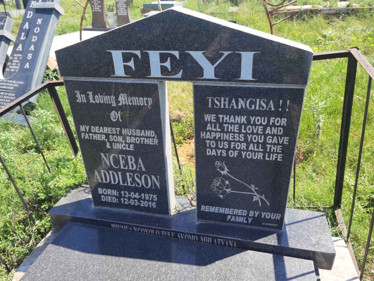 FEYI Nceba Addleson 1975-2016