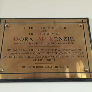 McKENZIE Dora 1864-1926