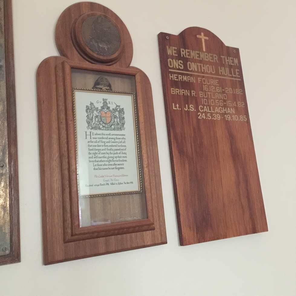 FOURIE Herman 1961-1982 :: BUTLAND Brian R. 1956-1982 :: CALLAGHAN J.S. 1939-1985