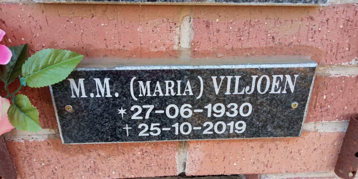VILJOEN M.M. 1930-2019