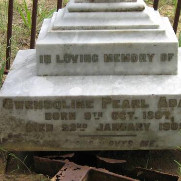 ADAMS Gwendoline Pearl 1897-1902