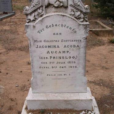 AUCAMP Jacomina Jacoba nee PRINSLOO 1859-1926