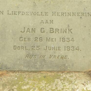 BRINK Jan G. 1854-1934