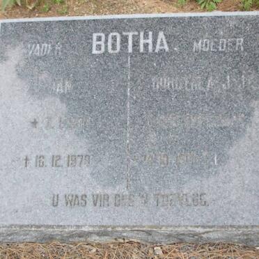 BOTHA ? -1979 &amp; ? J.J.