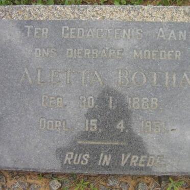 BOTHA Aletta 1888-1951