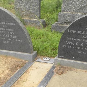 COETZEE Pieter W. 1881-1965 &amp; Anna C.M. 1883-1968