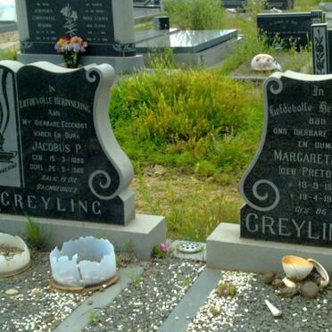 GREYLING Jacobus P. 1886-1968 &amp; Margaretha J. PRETORIUS 1892-1973
