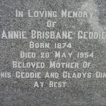 GEDDIE Annie Brisbane 1874-1854