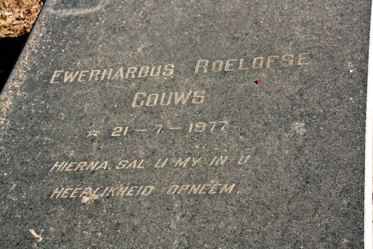 GOUWS Ewerhardus Roelofse -1977