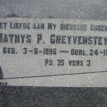 GREYVENSTEYN Mathys P. 1896-1950