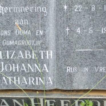 HEERDEN Elizabeth Johanna Catharina, van 1905-1993