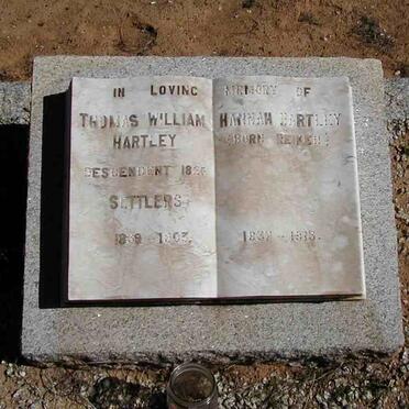 HARTLEY Thomas William 1839-1903 &amp; Hannah REIKEN 1837-1913