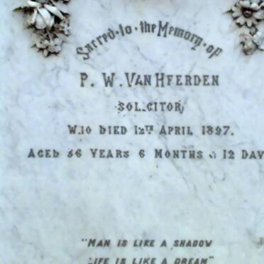 HEERDEN P.W., van -1897