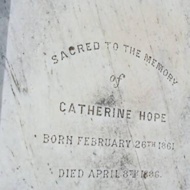 HOPE Catherine 1861-1886