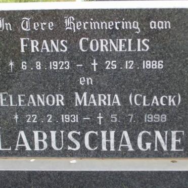 LABUSCHAGNE Frans Cornelis 1923-1986 &amp; Eleanor Maria CLACK 1931-1998
