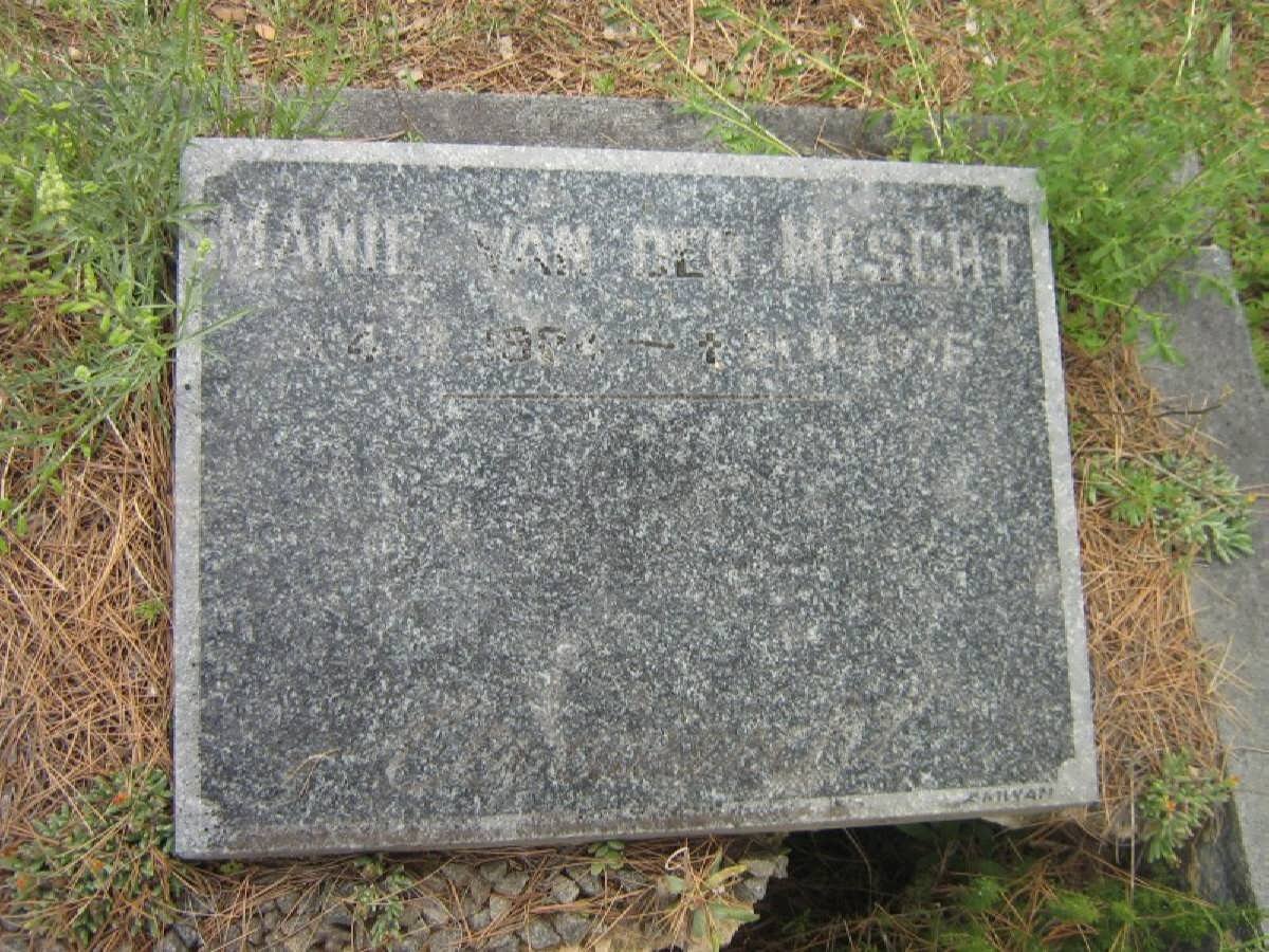 MESCHT Manie, van der