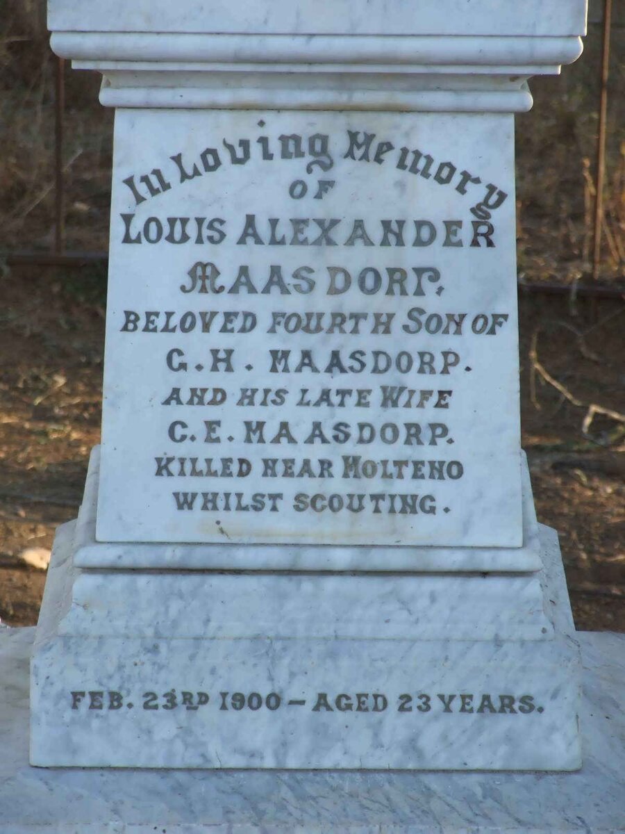 MAASDORP Louis Alexander -1900