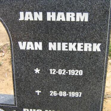 NIEKERK Jan Harm, van 1920-1997