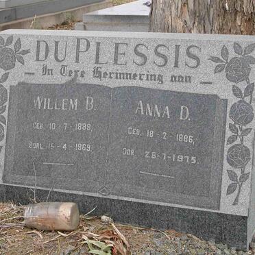 PLESSIS Willem B., du 1889-1969 &amp; Anna D.1886-1975