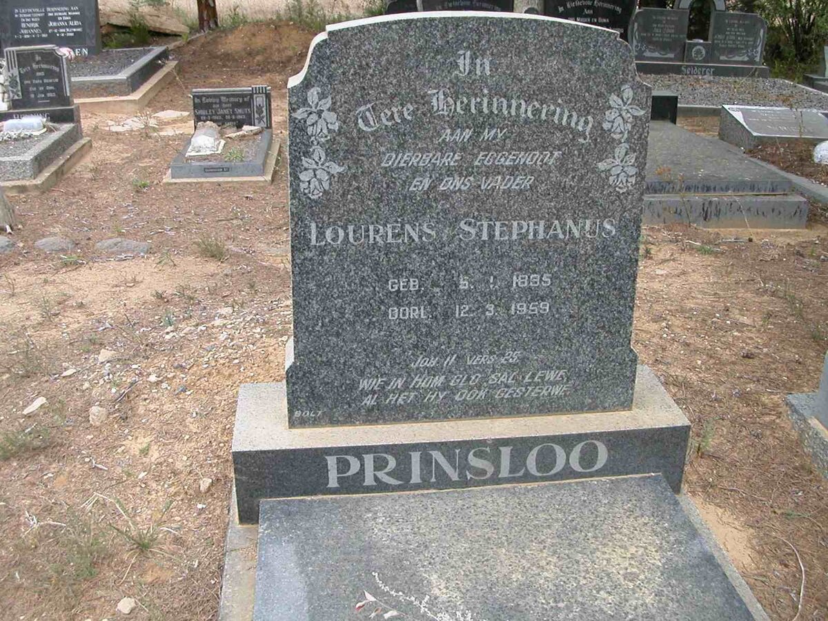 PRINSLOO Lourens Stefanus 1895-1959