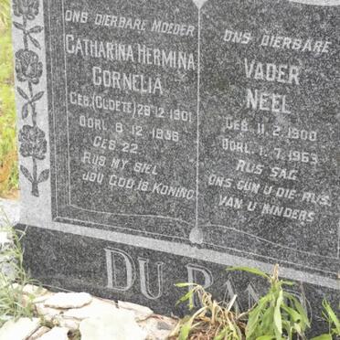 RAND Neel 1900-1963, du &amp; Catharina Hermina Cornelia CLOETE 1901-1956