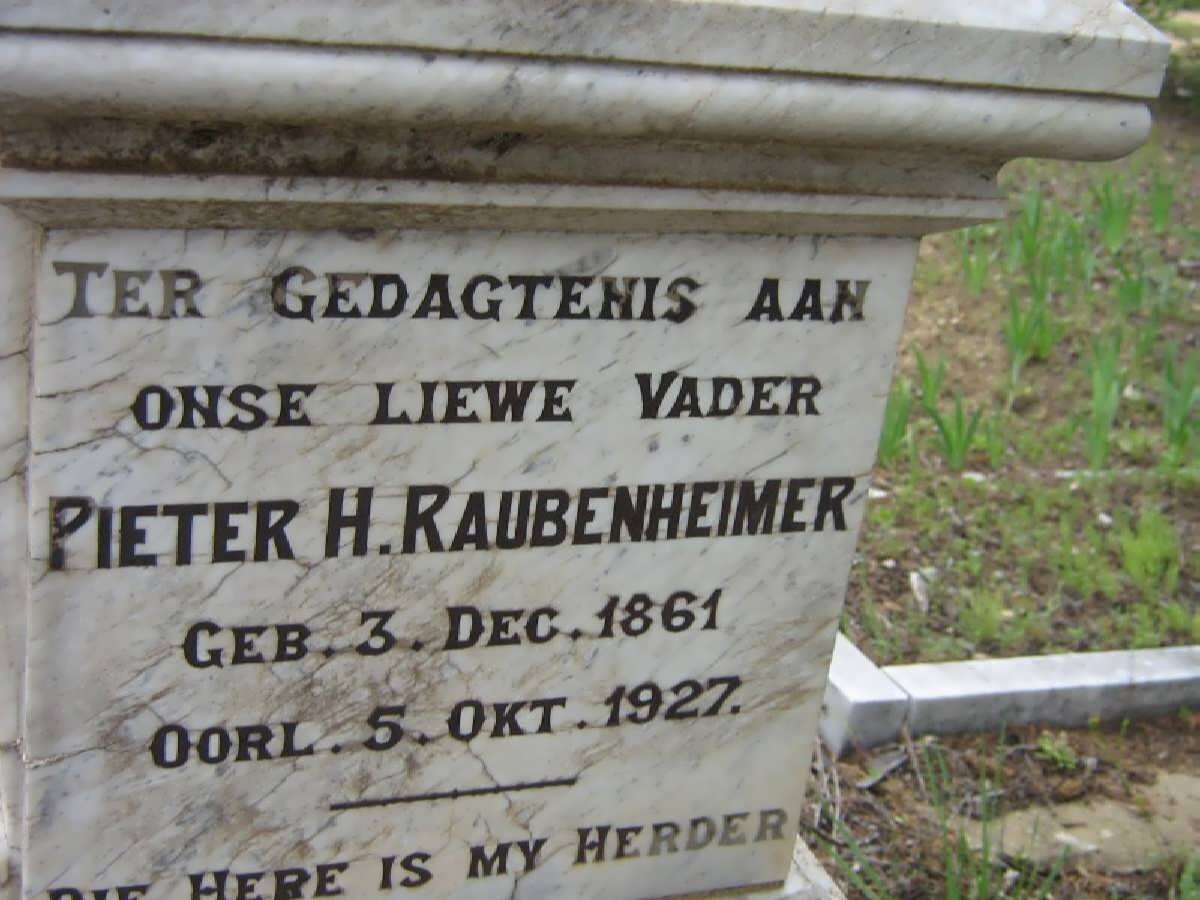 RAUBENHEIMER Pieter H. 1861-1927