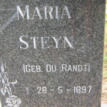 STEYN Maria nee DU RANDT 1897-1920