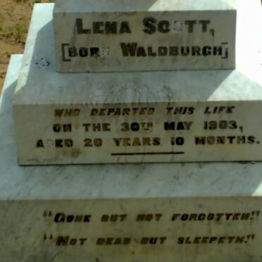 SCOTT Lena nee WALDBURGH -1903