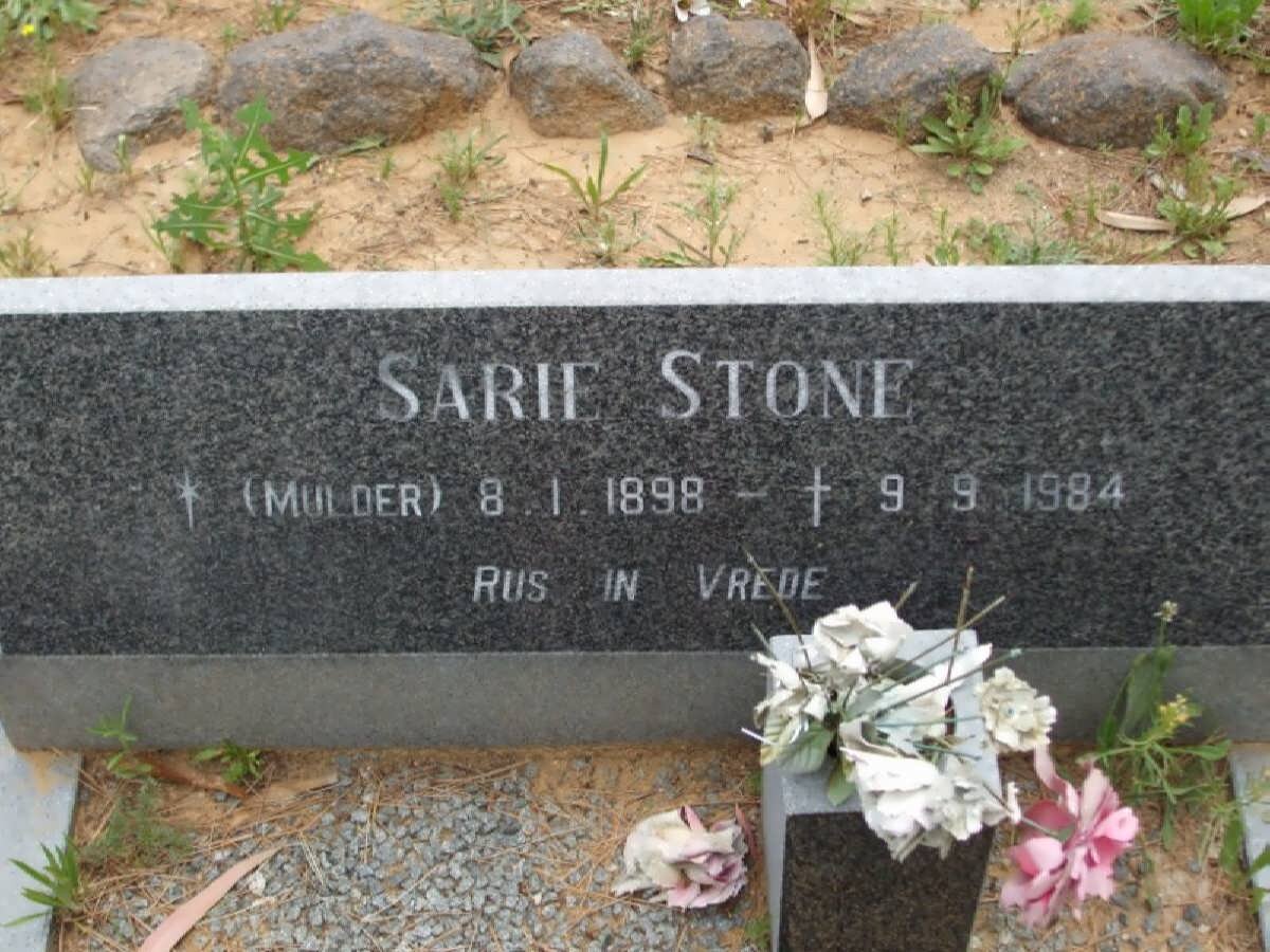 STONE Sarie nee MULDER 1898-1984
