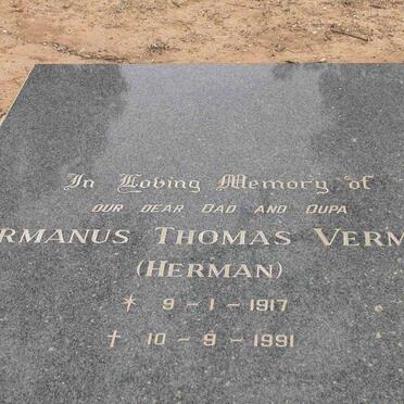 VERMAAK Hermanus Thomas 1917-1991